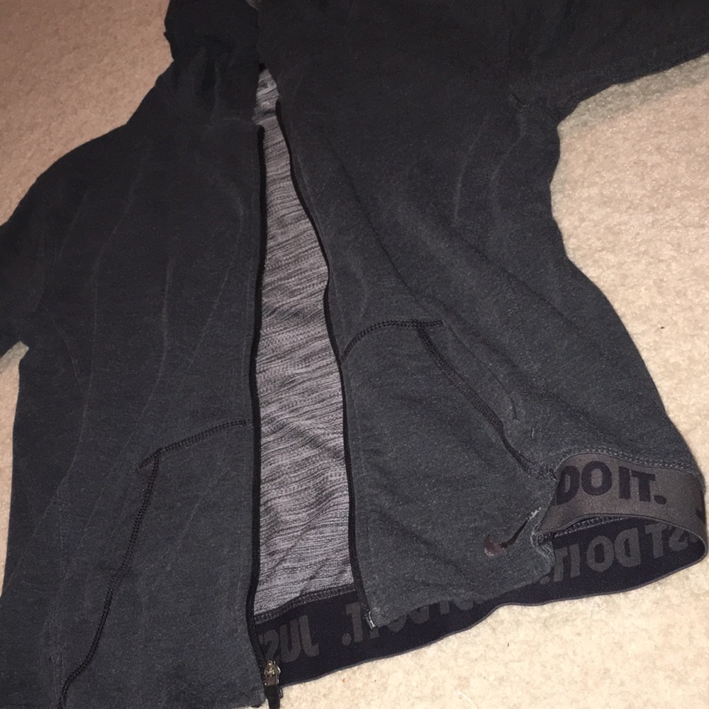 Black Nike zip-up sweatshirt